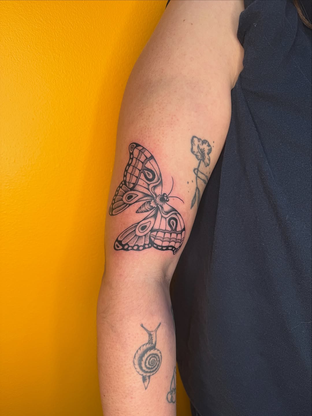 Tattoo by @erica_tats — fine_line, black_and_grey