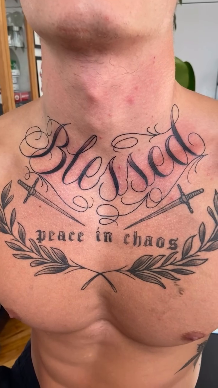 Tattoo by @amandagrimatattoo โ lettering_script, fine_line