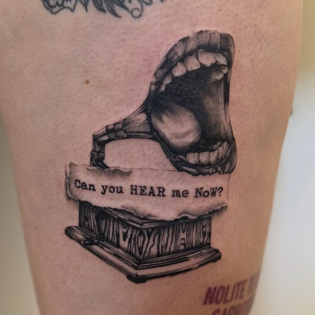 Tattoo by @artdrastic — black_and_grey, illustrative