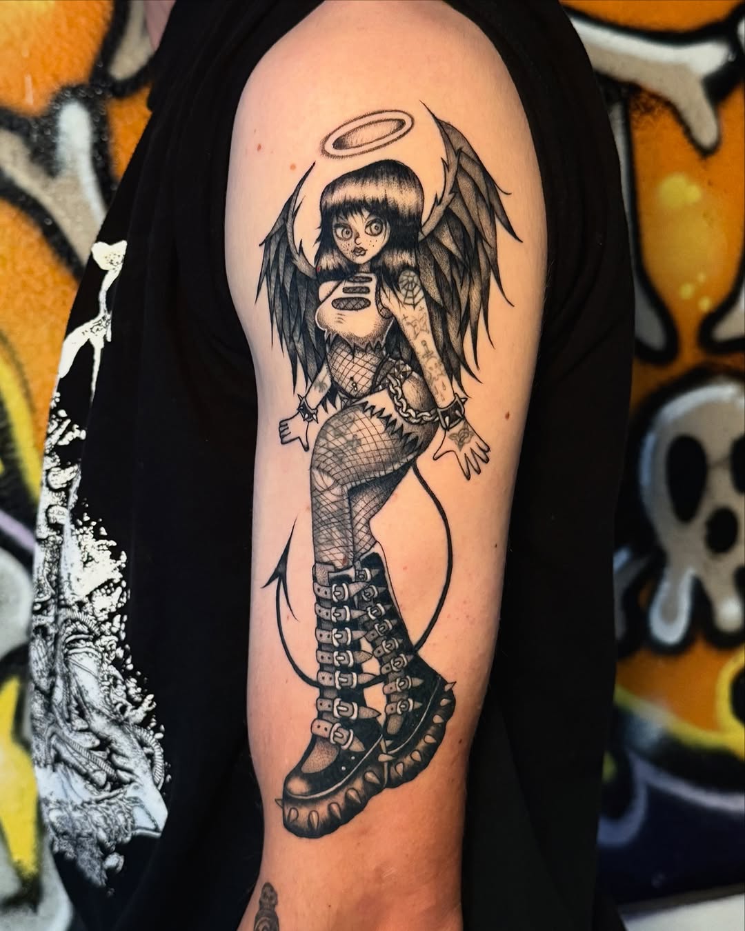 Tattoo by @lilcenzo — new_school, black_and_grey
