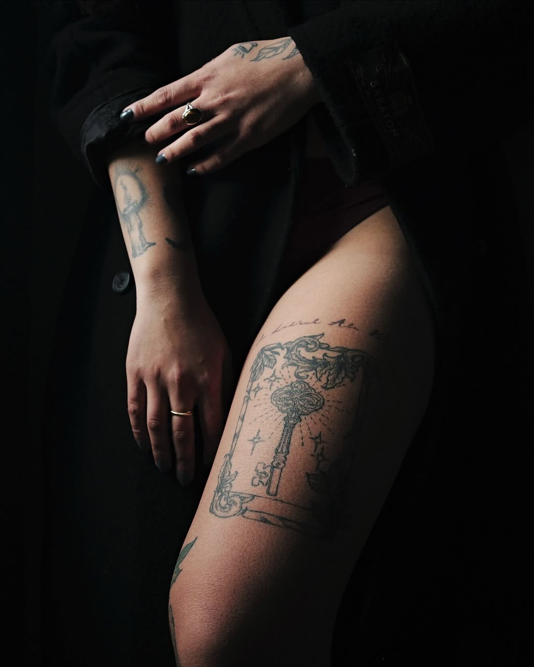 Tattoo by @kelsey.carmela โ fine_line, black_and_grey