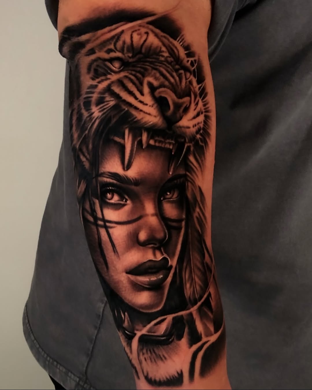Tattoo by @bigrichtattoos — realism, black_and_grey