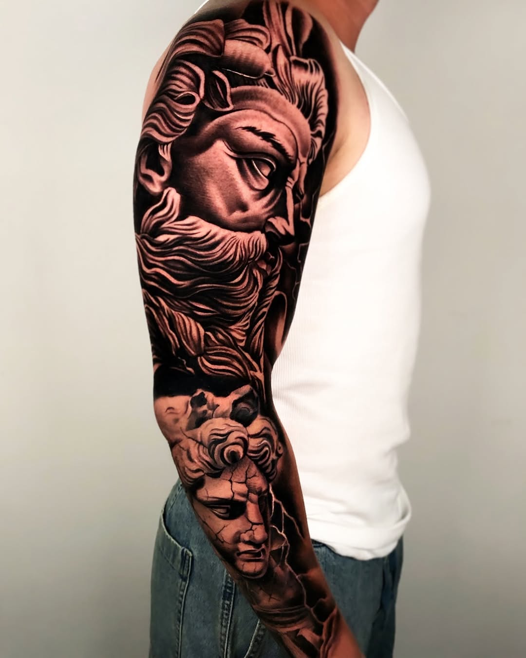 Tattoo by @bigrichtattoos — realism, black_and_grey
