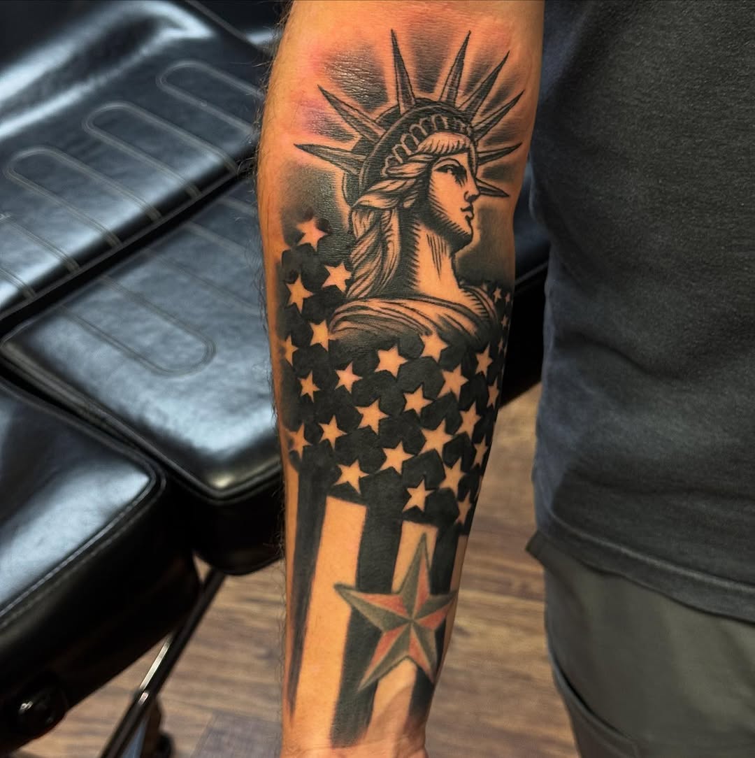 Tattoo by @bishoptattoos — american_traditional, black_and_grey