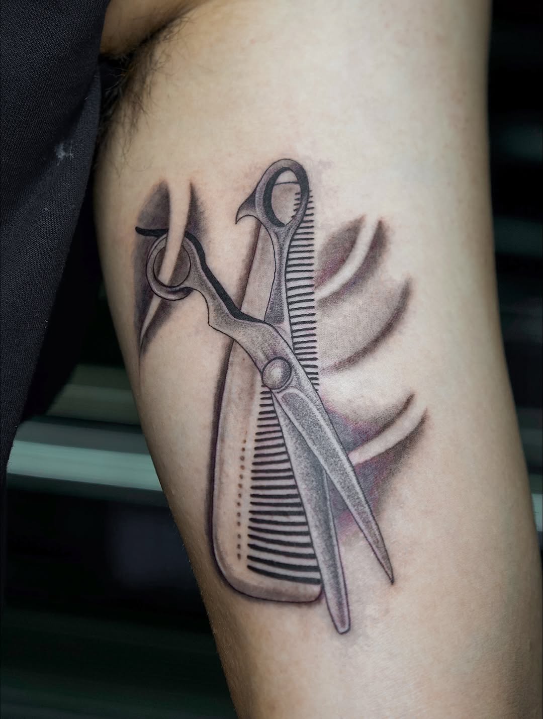 Tattoo by @mozeratti.tattoos — realism, black_and_grey