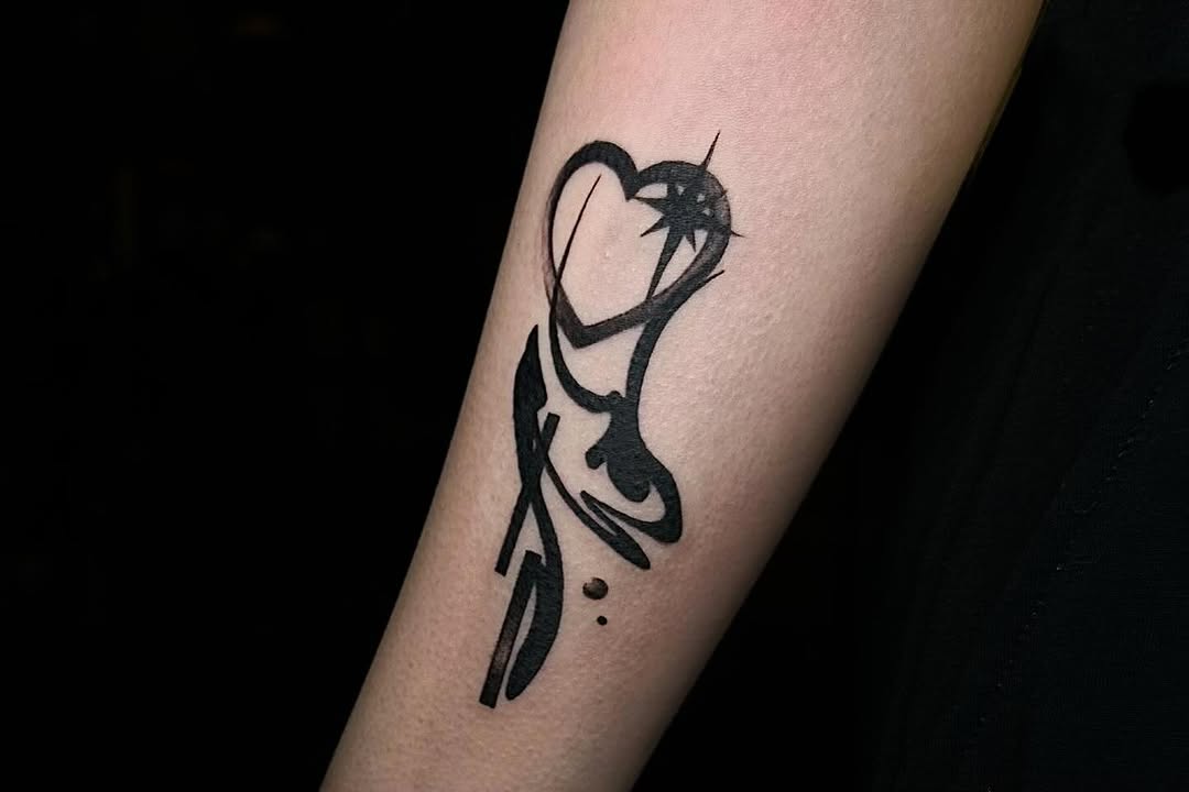 Tattoo by @gaoq.tattoo — blackwork, abstract