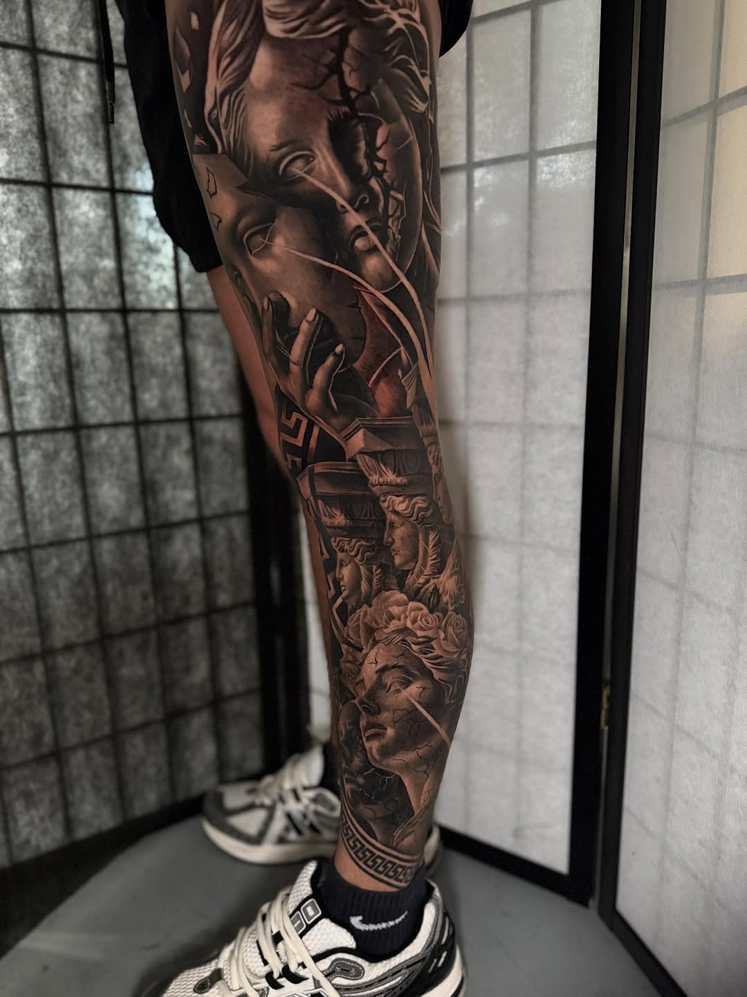 Tattoo by @milesjtattoos — realism, black_and_grey
