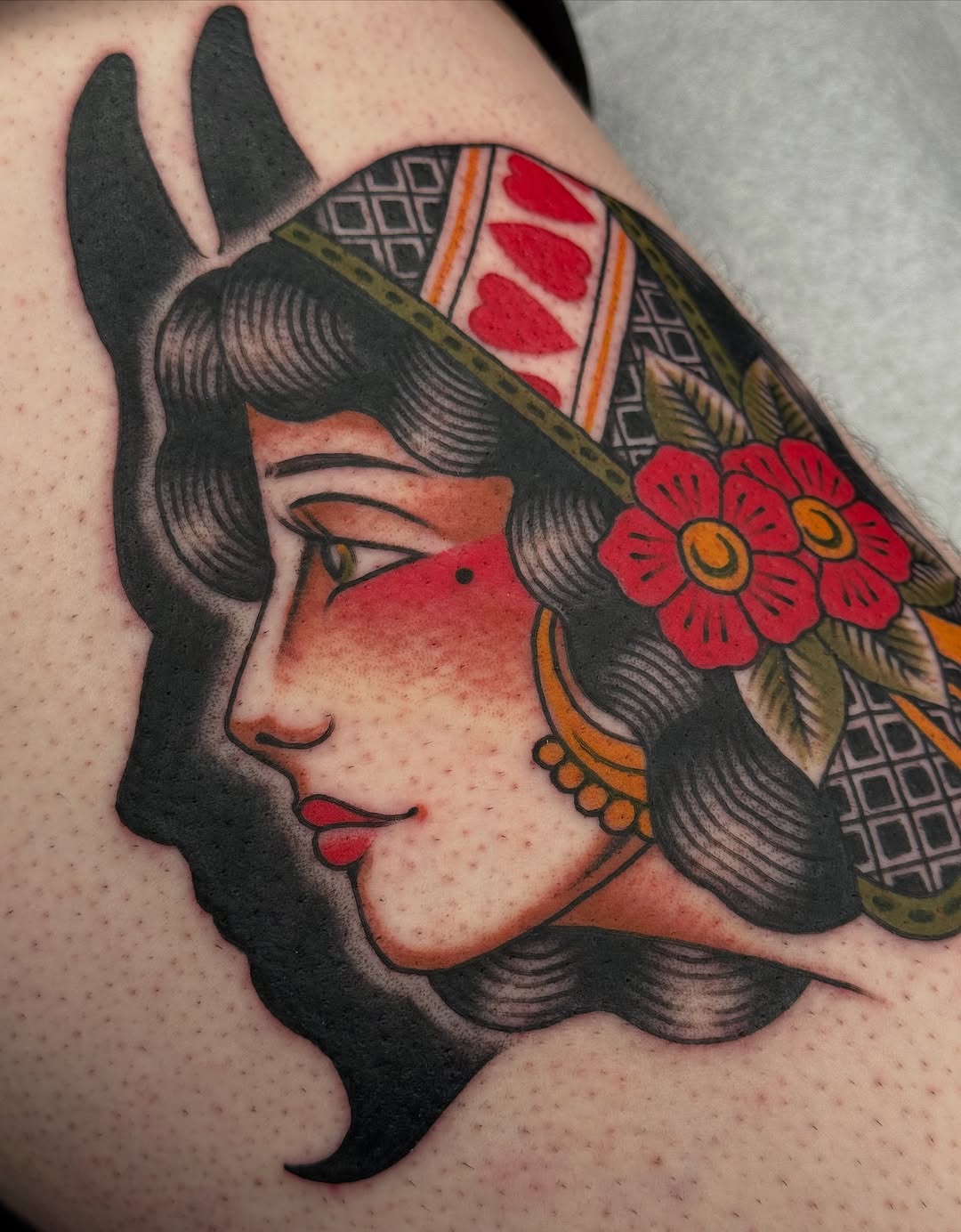 Tattoo by @sarahxtinetattoo — american_traditional, illustrative