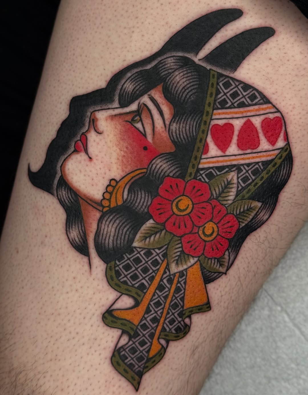 Tattoo by @sarahxtinetattoo — american_traditional, illustrative