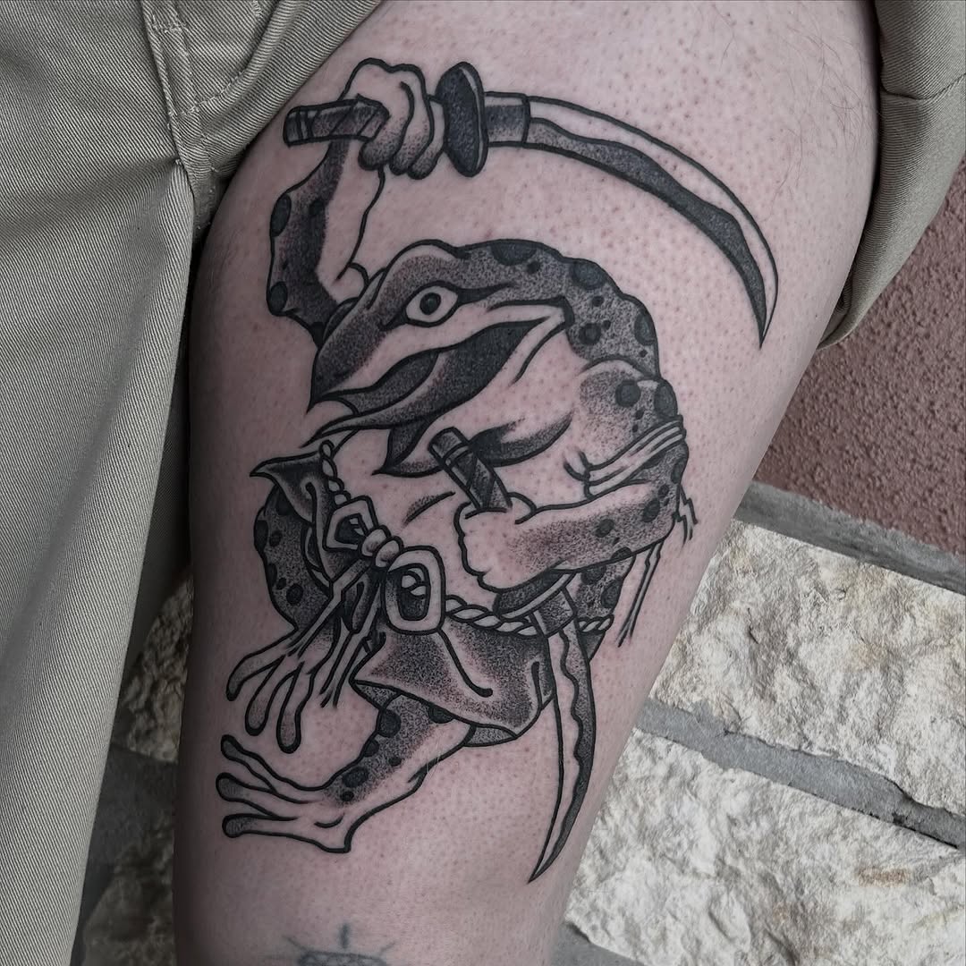 Tattoo by @beejaytattoo — japanese_irezumi, black_and_grey