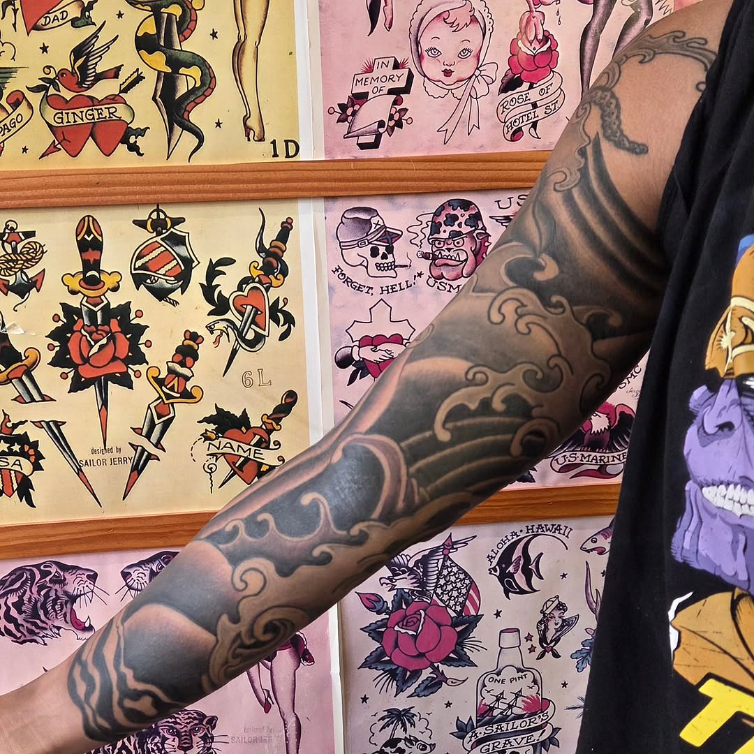 Tattoo by @katconiglioart β japanese_irezumi, black_and_grey