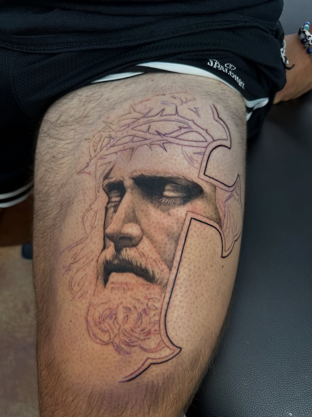 Tattoo by @tattooz_by_trent — realism, black_and_grey