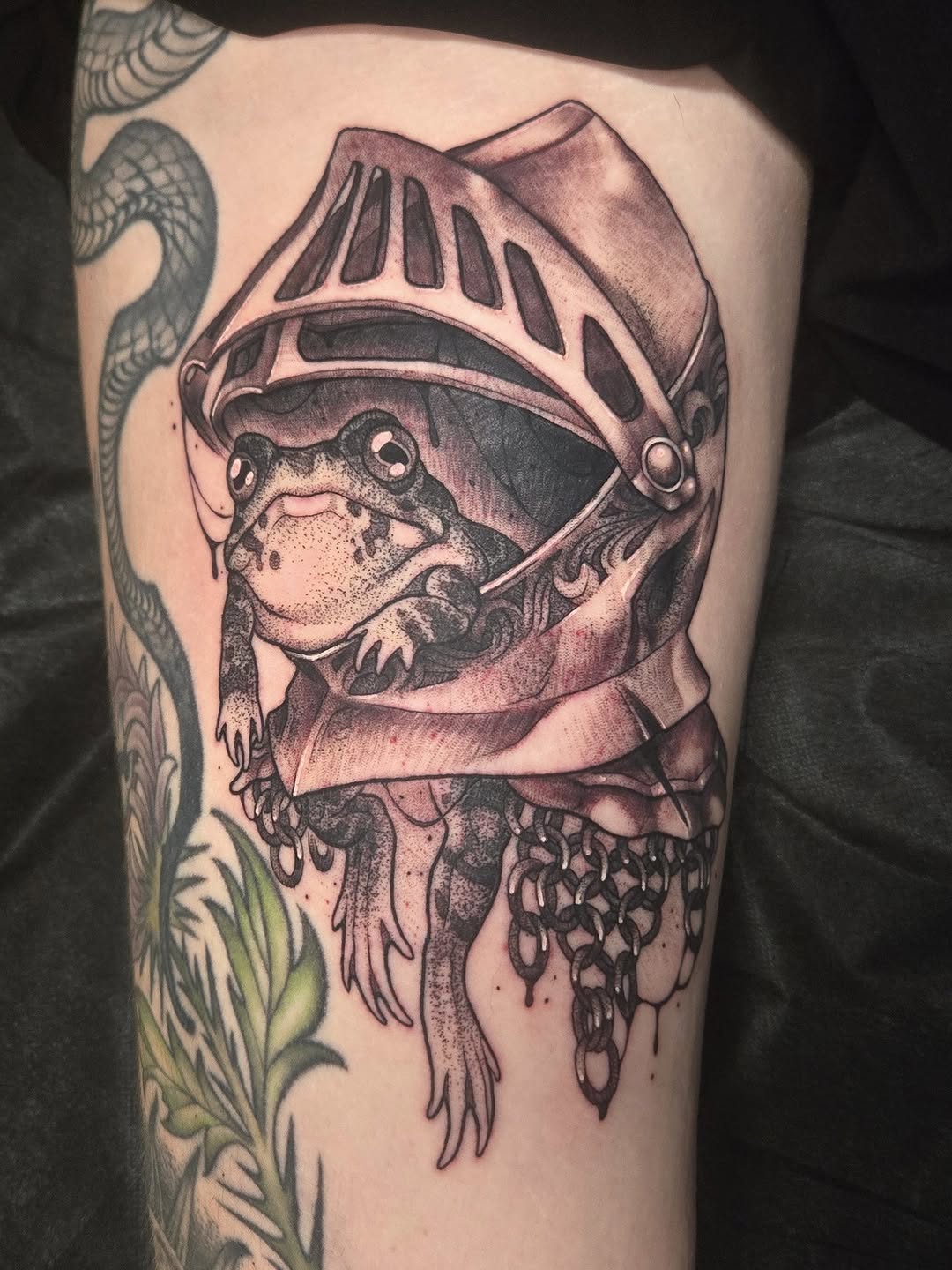 Tattoo by @kristynkayborglum — illustrative, black_and_grey