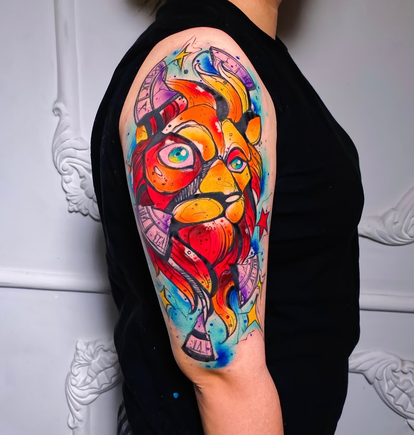 Tattoo by @yoshi.theink β new_school, trash_polka