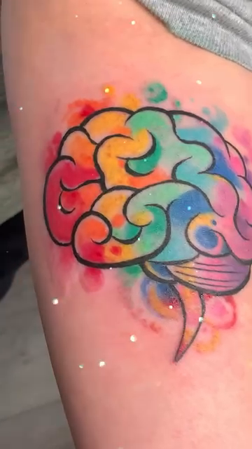 Tattoo by @colorrobbie — illustrative, watercolor