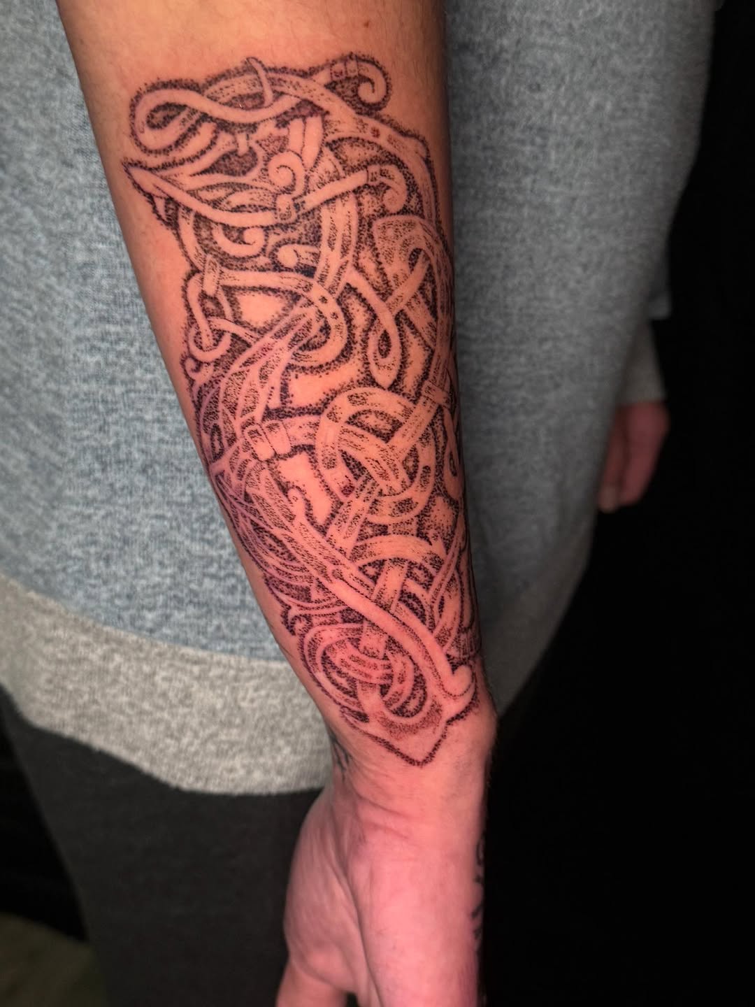 Tattoo by @immaculata_tattoo — dotwork, geometric