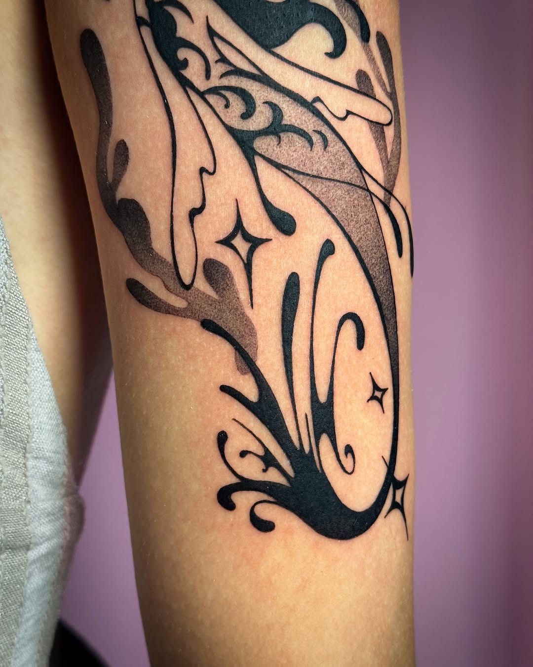 Tattoo by @cleanbean.inks — blackwork, ornamental