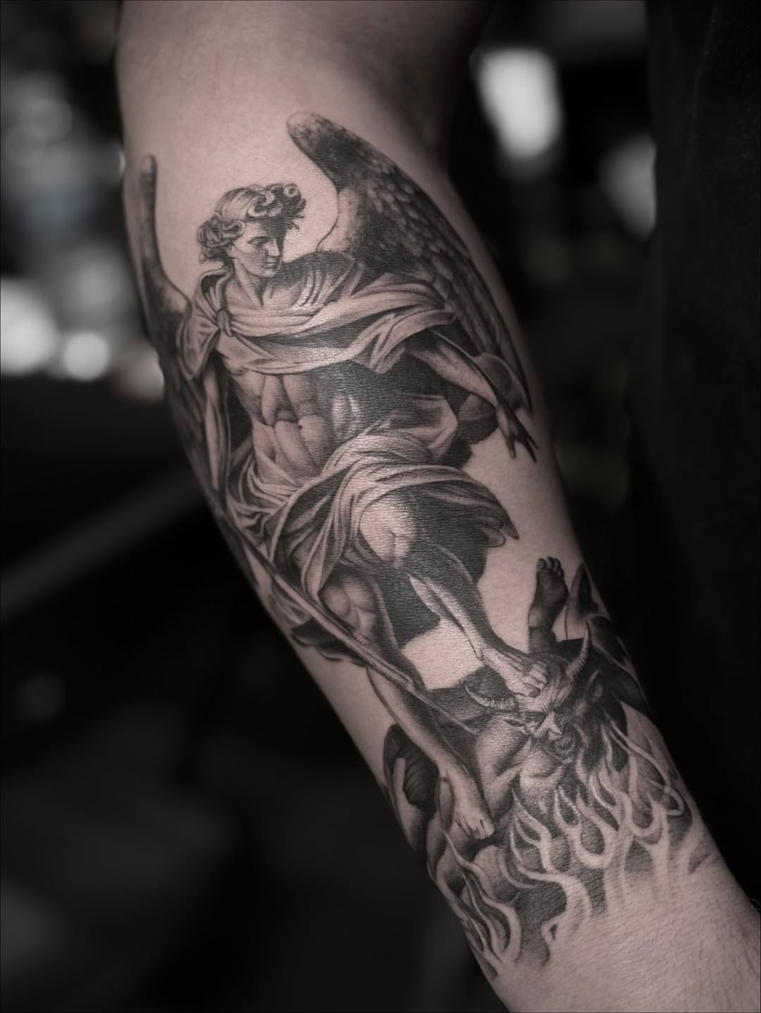 Tattoo by @tattoo__garden — realism, black_and_grey
