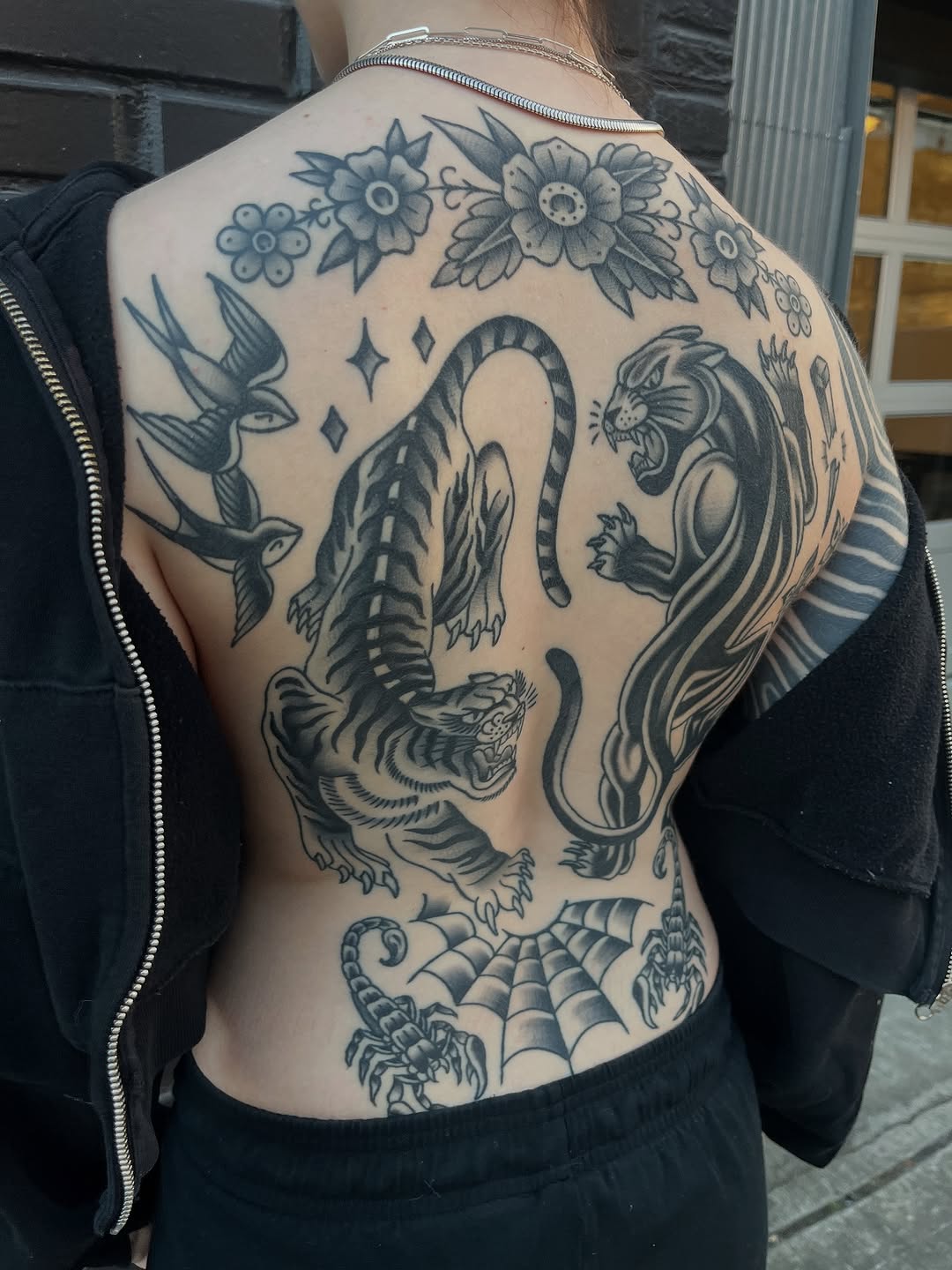 Tattoo by @augustbtattoos — american_traditional, black_and_grey