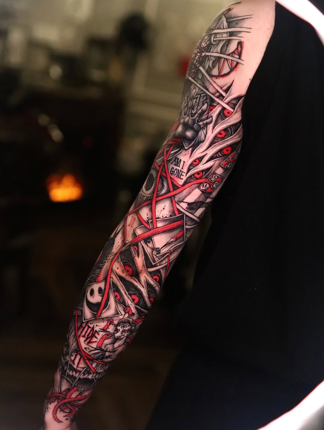 Tattoo by @tattooist_twoface — black_and_grey, trash_polka
