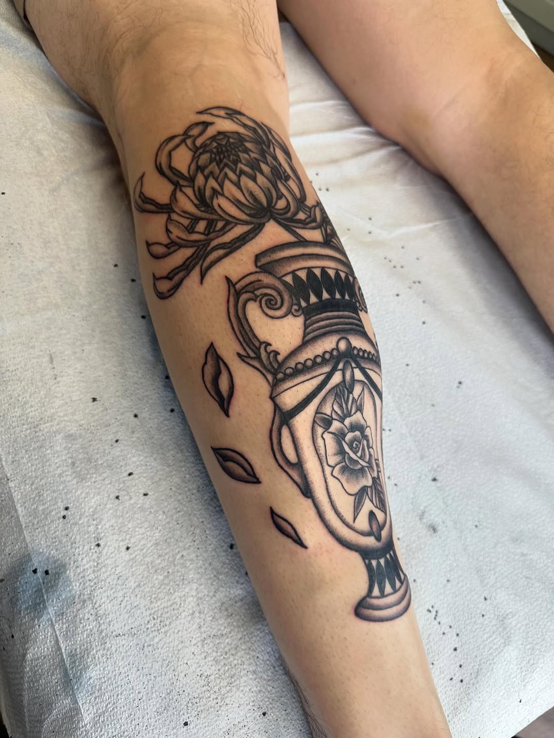 Tattoo by @art_by_woods — black_and_grey, illustrative