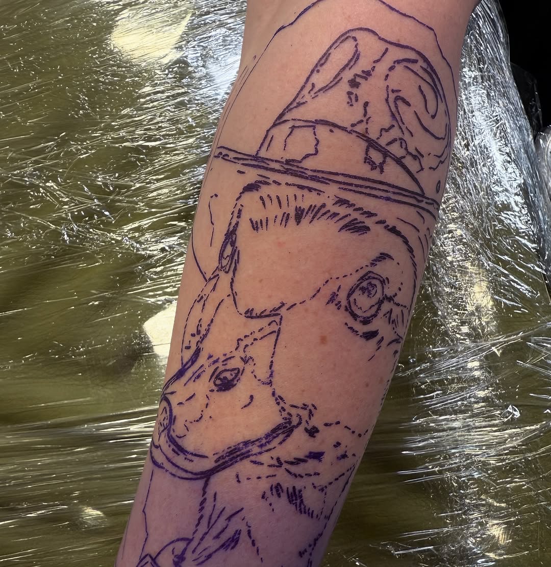 Tattoo by @dima___sova — illustrative, sketch
