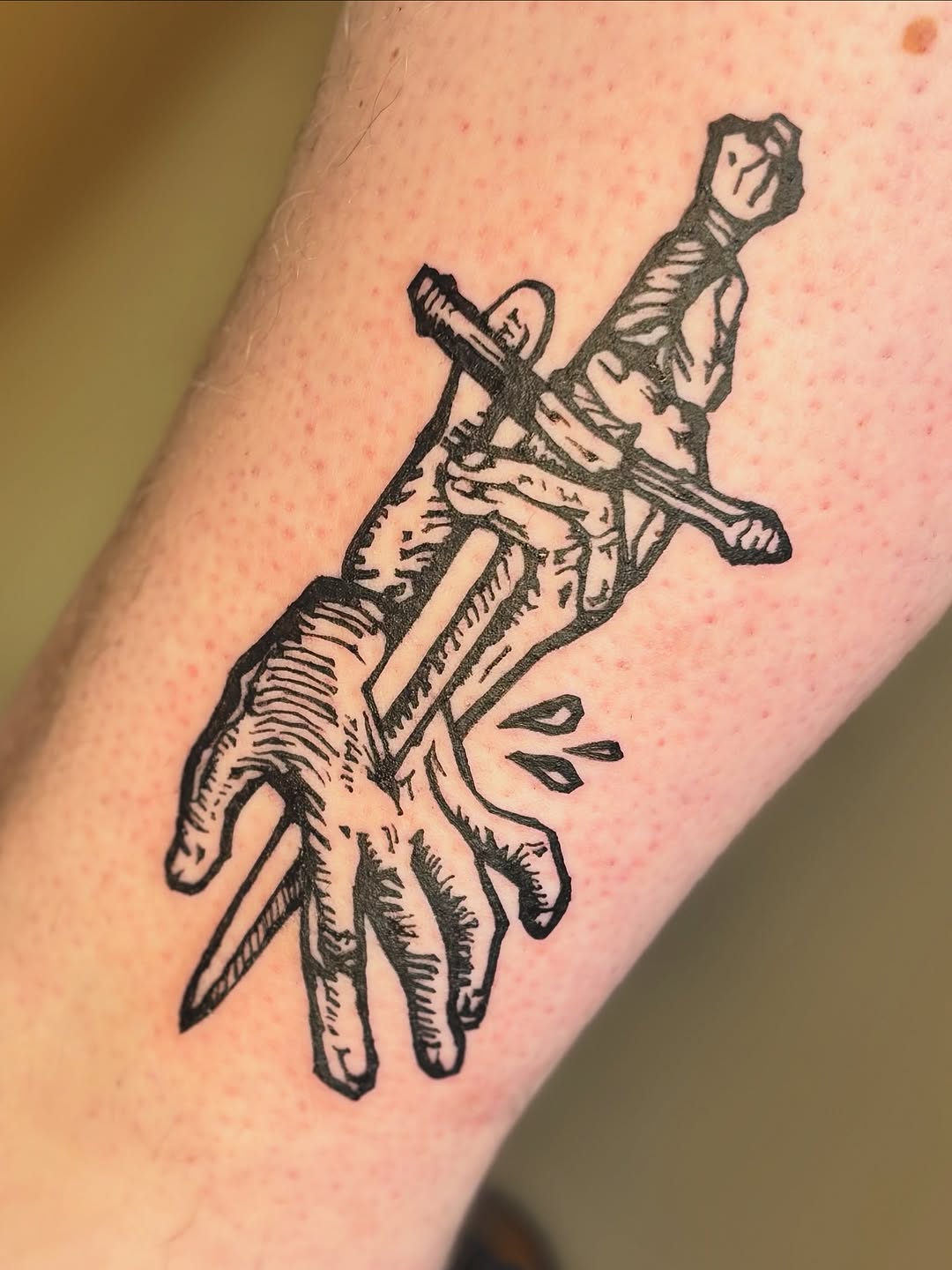 Tattoo by @wren.cavanaugh — illustrative, blackwork