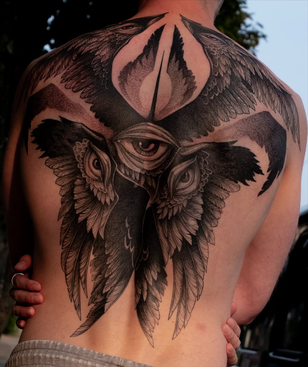 Tattoo by @da.gloom — black_and_grey, dotwork