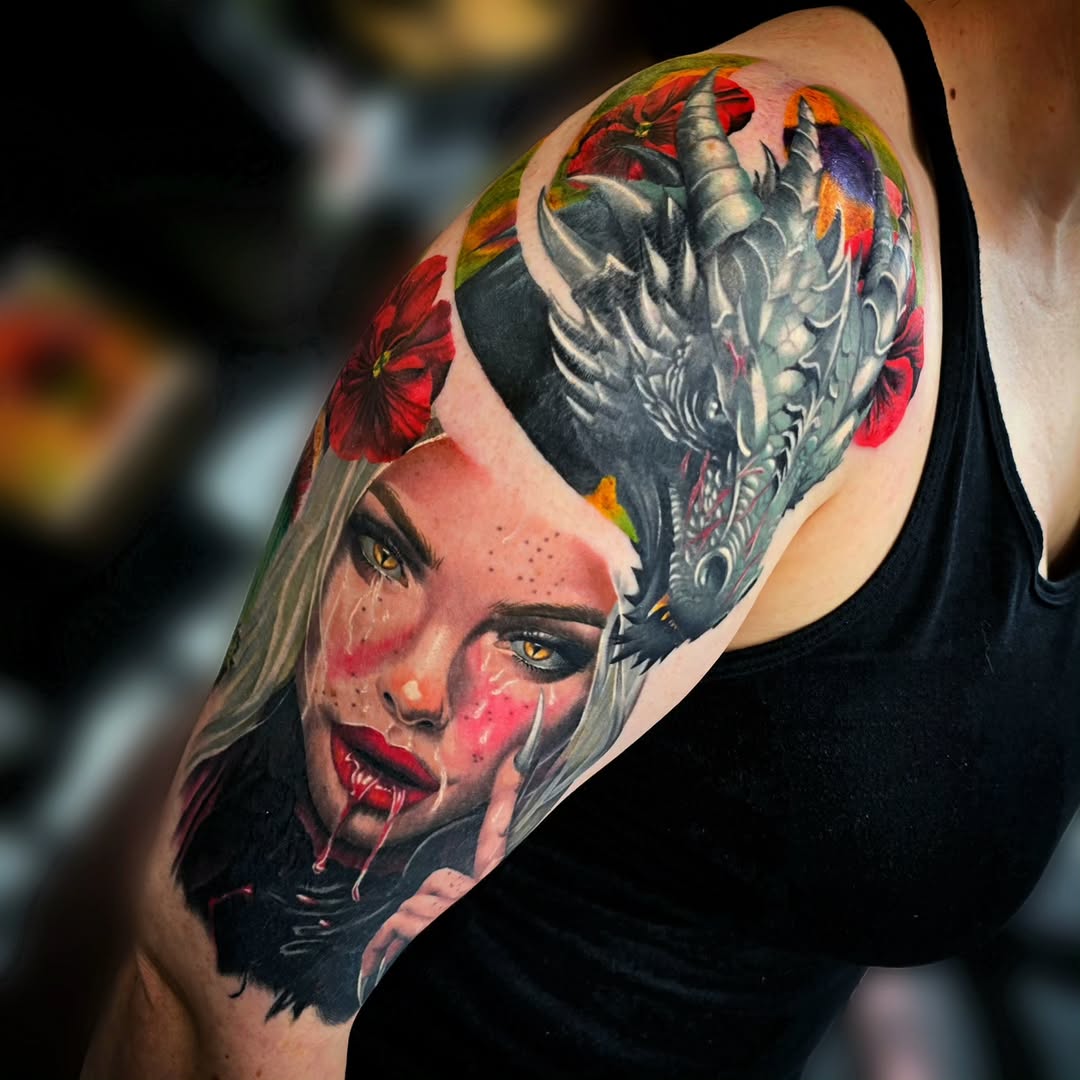 Tattoo by @zalanaxink โ realism, dark_realism