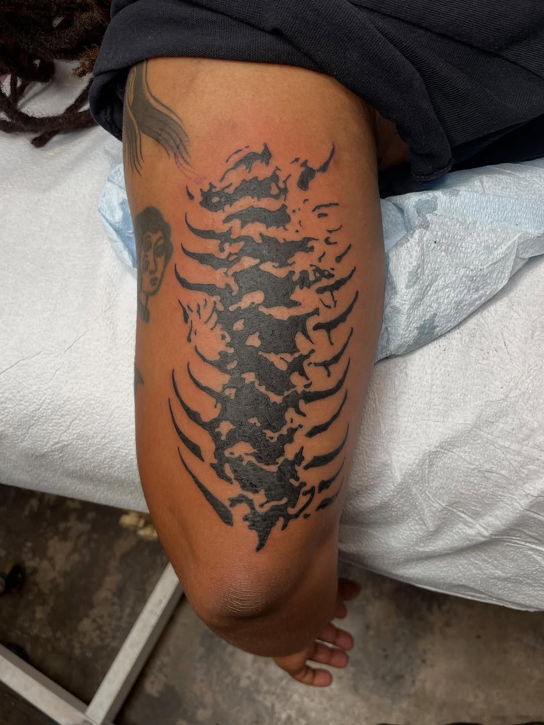 Tattoo by @sethgriffintattoo — blackwork, illustrative
