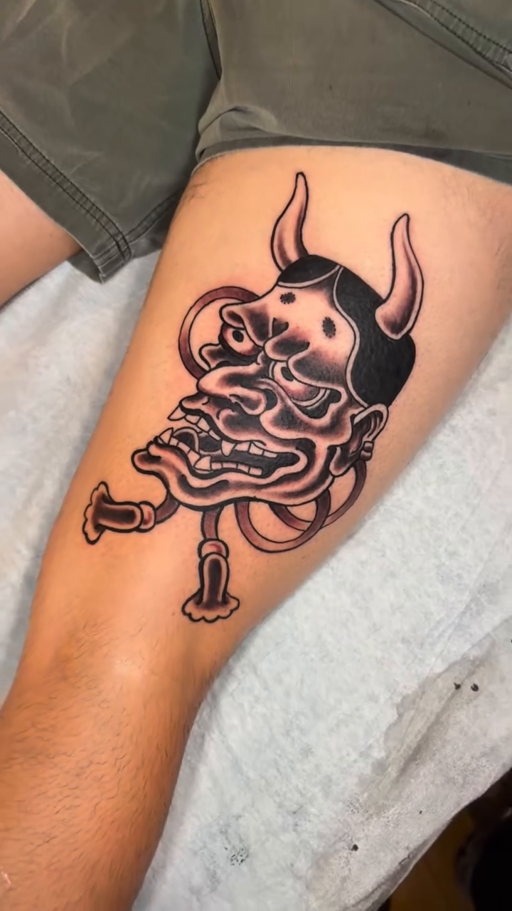 Tattoo by @frankphoenix — japanese_irezumi, black_and_grey