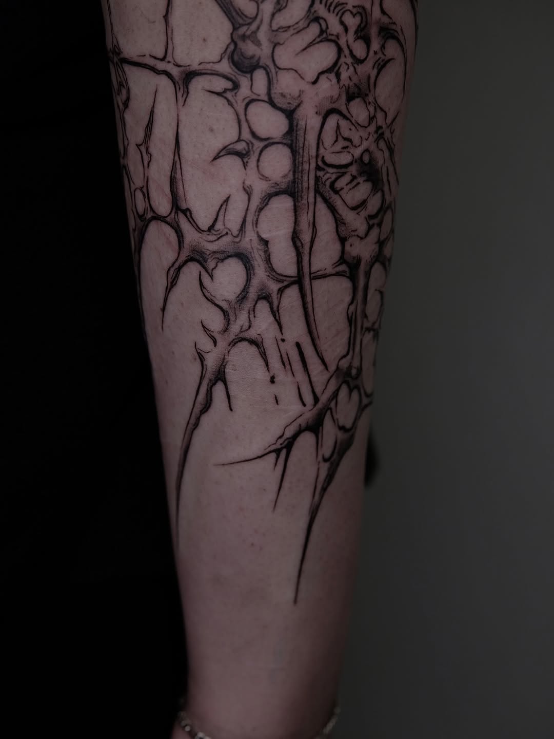 Tattoo by @grxytattoo — blackwork, trash_polka