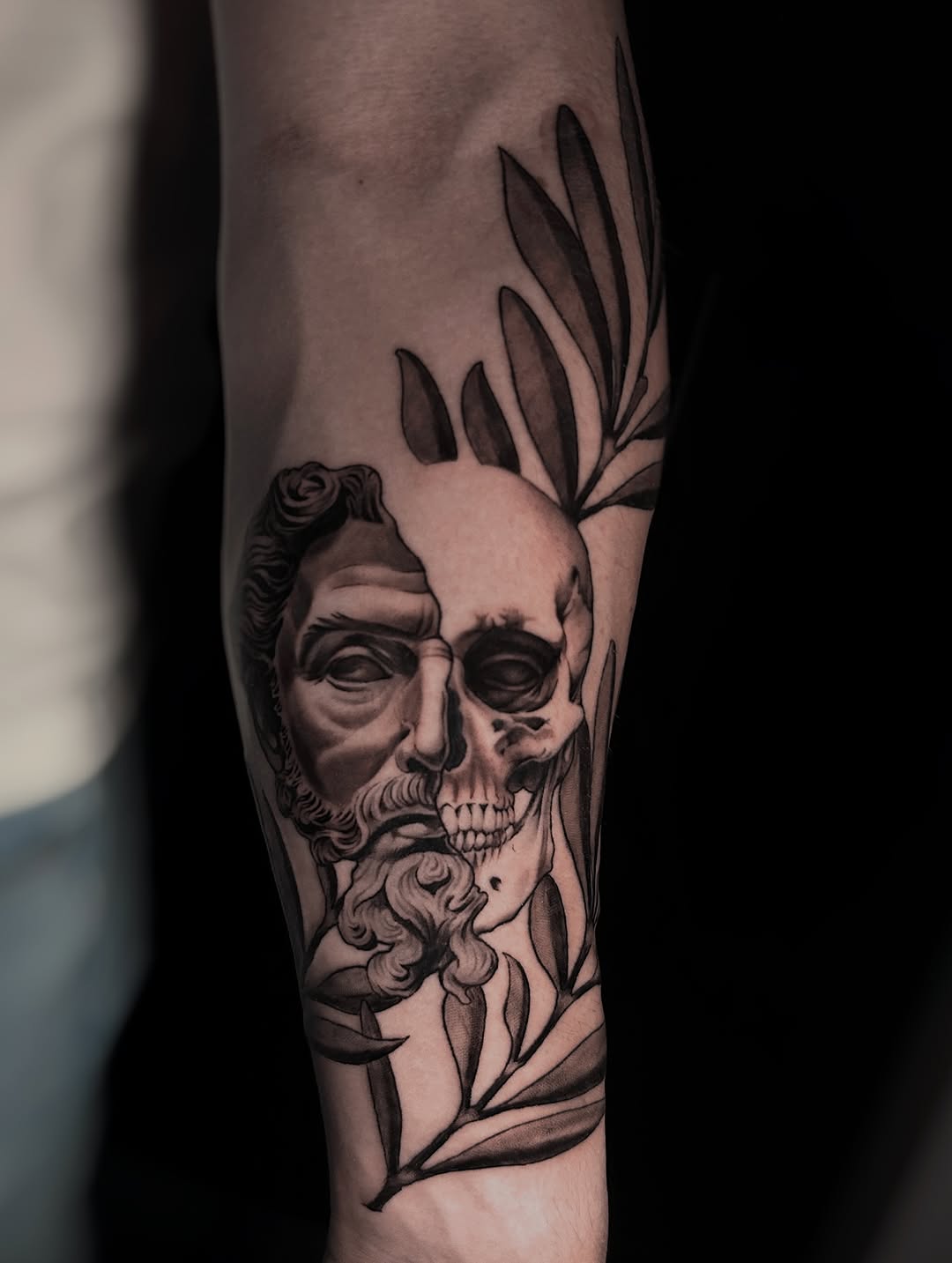 Tattoo by @hawkstattoo_ โ realism, black_and_grey