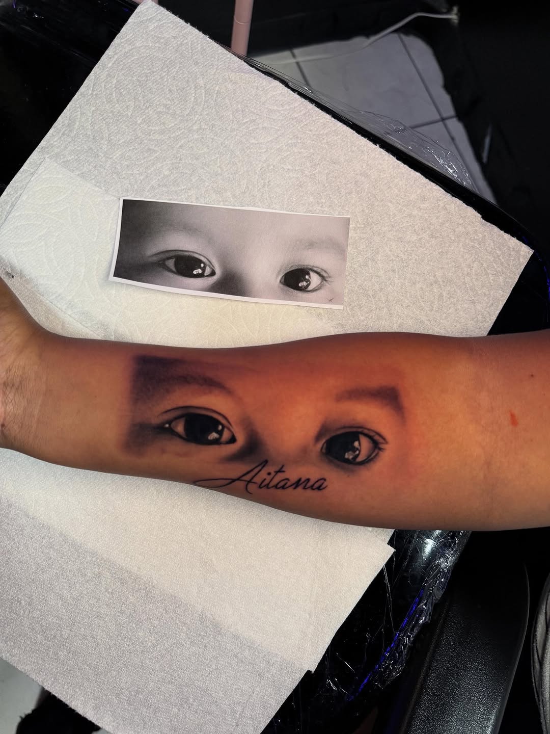 Tattoo by @jazlow03 — realism, lettering_script
