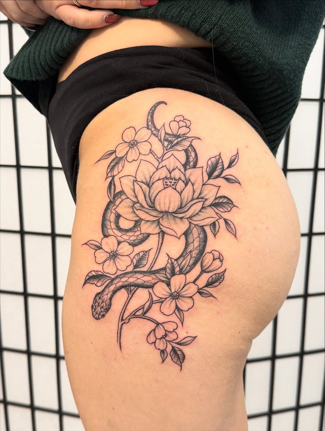 Tattoo by @blackworkboston — fine_line, black_and_grey