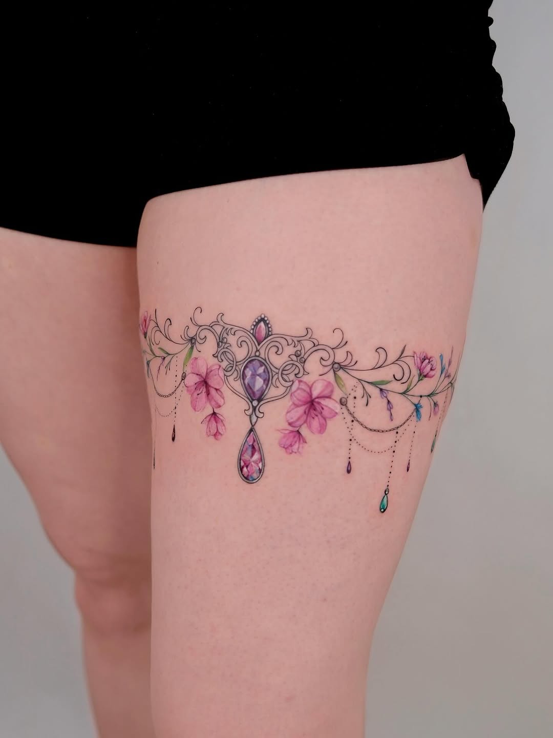 Tattoo by @shishkina_art โ fine_line, watercolor