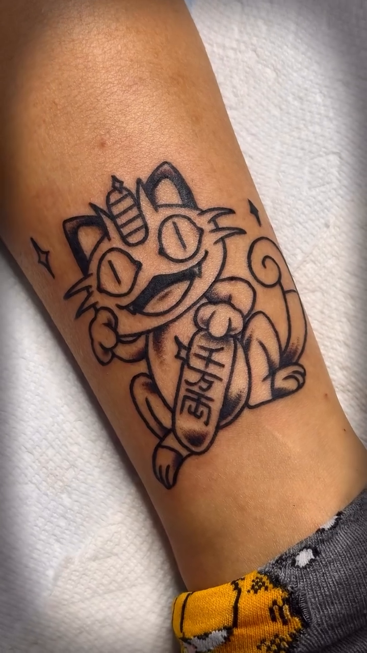Tattoo by @rileynors.inks — illustrative, anime