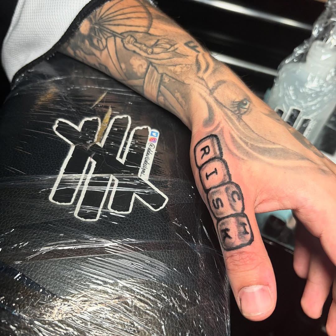 Tattoo by @tattoosxd__ — lettering_script, black_and_grey