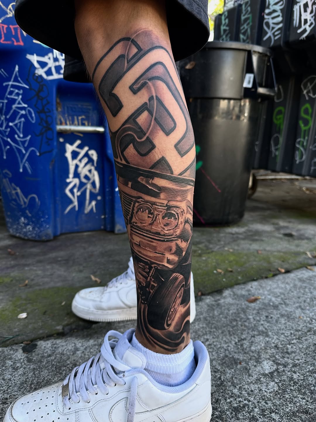 Tattoo by @dmisetattoos โ realism, black_and_grey