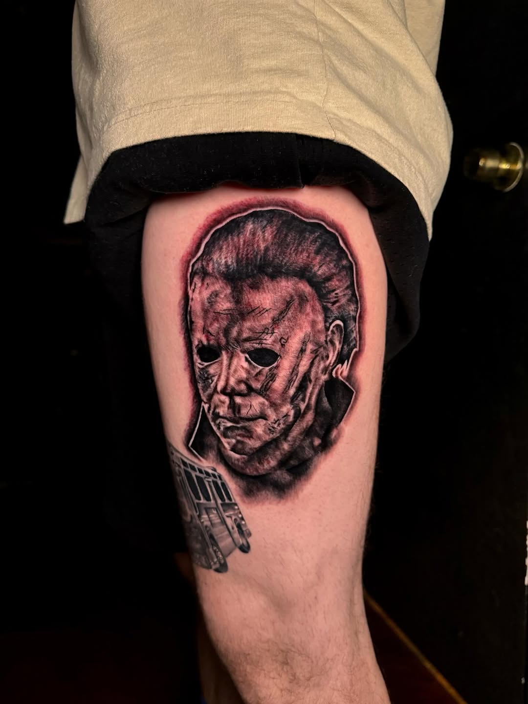 Tattoo by @blastedbarbie.ink — realism, black_and_grey