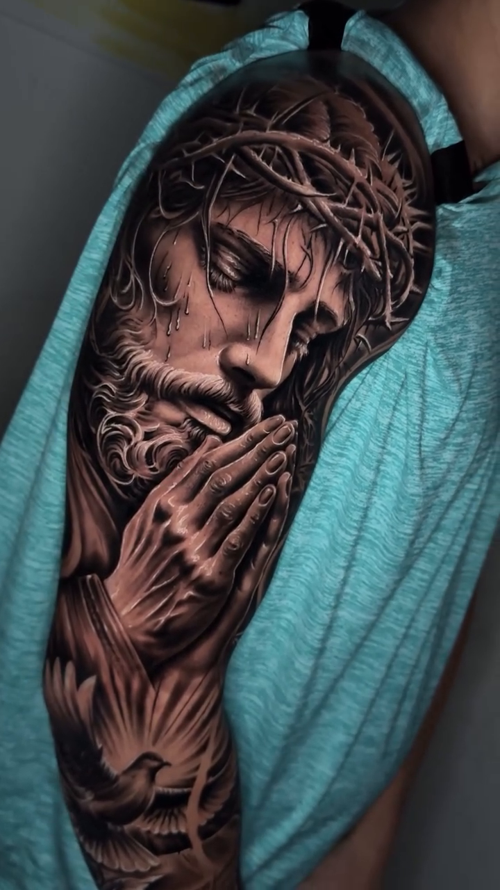Tattoo by @inkblessed.tattoo β realism, black_and_grey