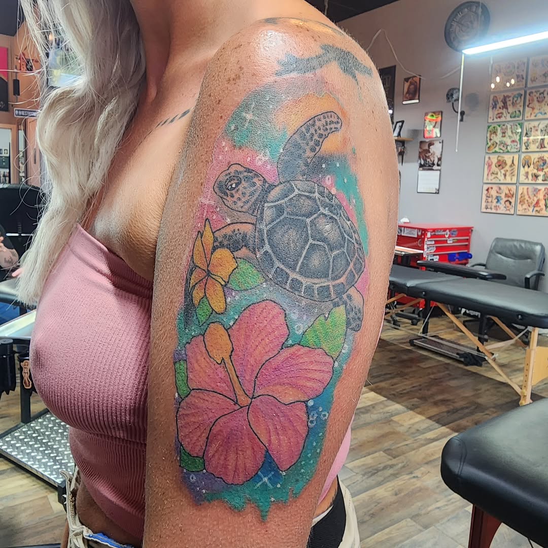 Tattoo by @conwaythetattooer — new_school, watercolor