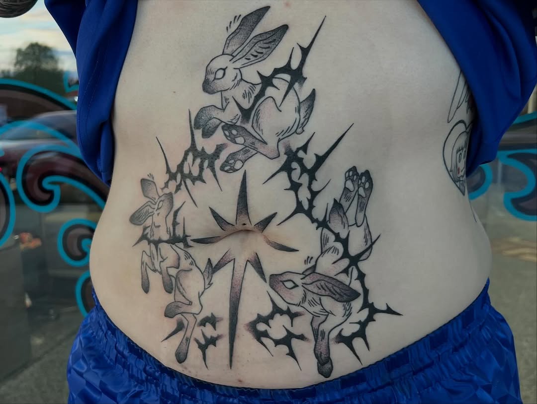 Tattoo by @calliecattats โ illustrative, blackwork