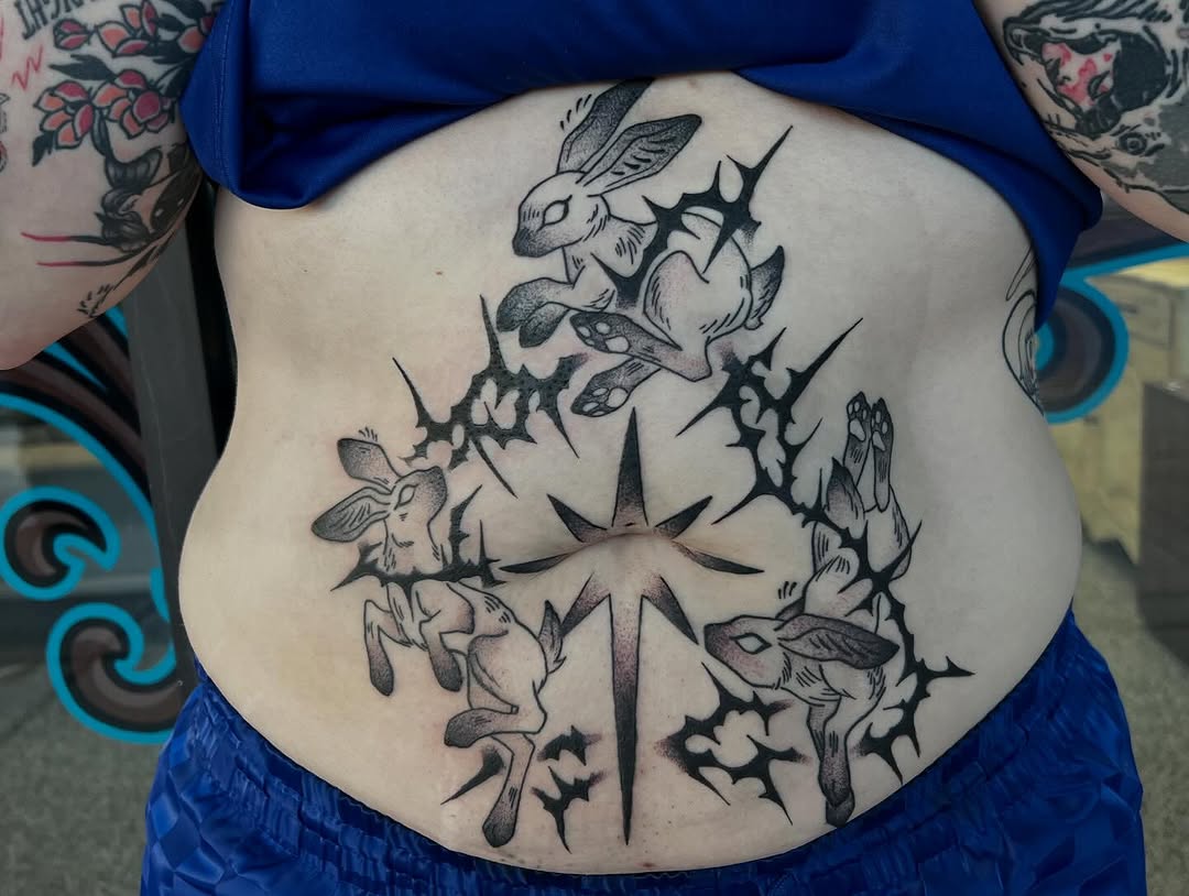 Tattoo by @calliecattats โ illustrative, blackwork