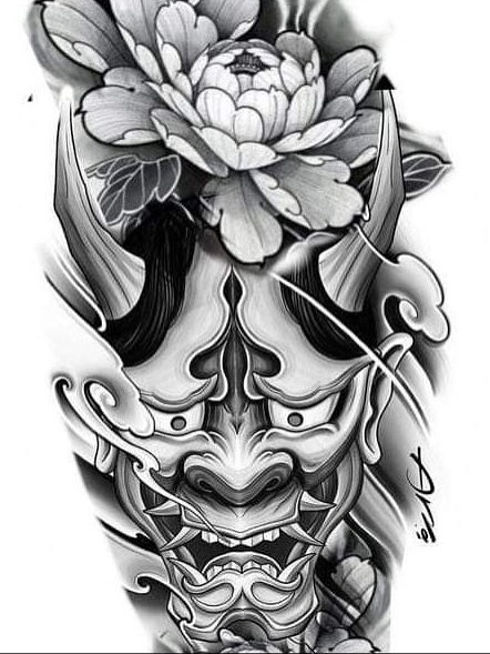 Tattoo by @lulutatt2s — japanese_irezumi, black_and_grey