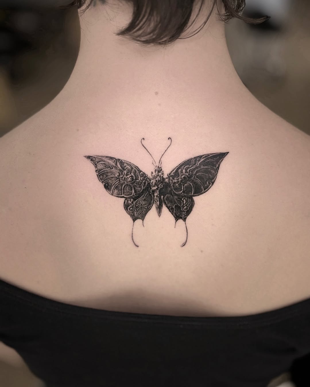 Tattoo by @dasom_real — black_and_grey, ornamental