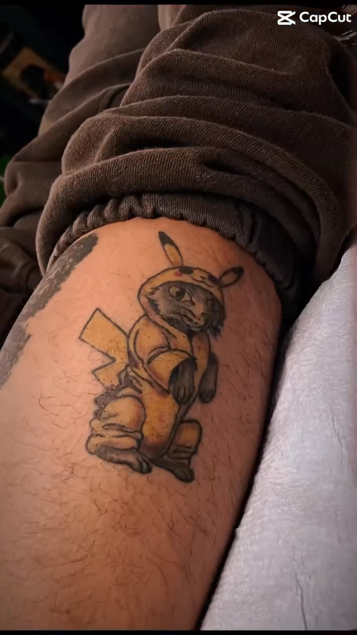 Tattoo by @mousetattoo โ anime, black_and_grey