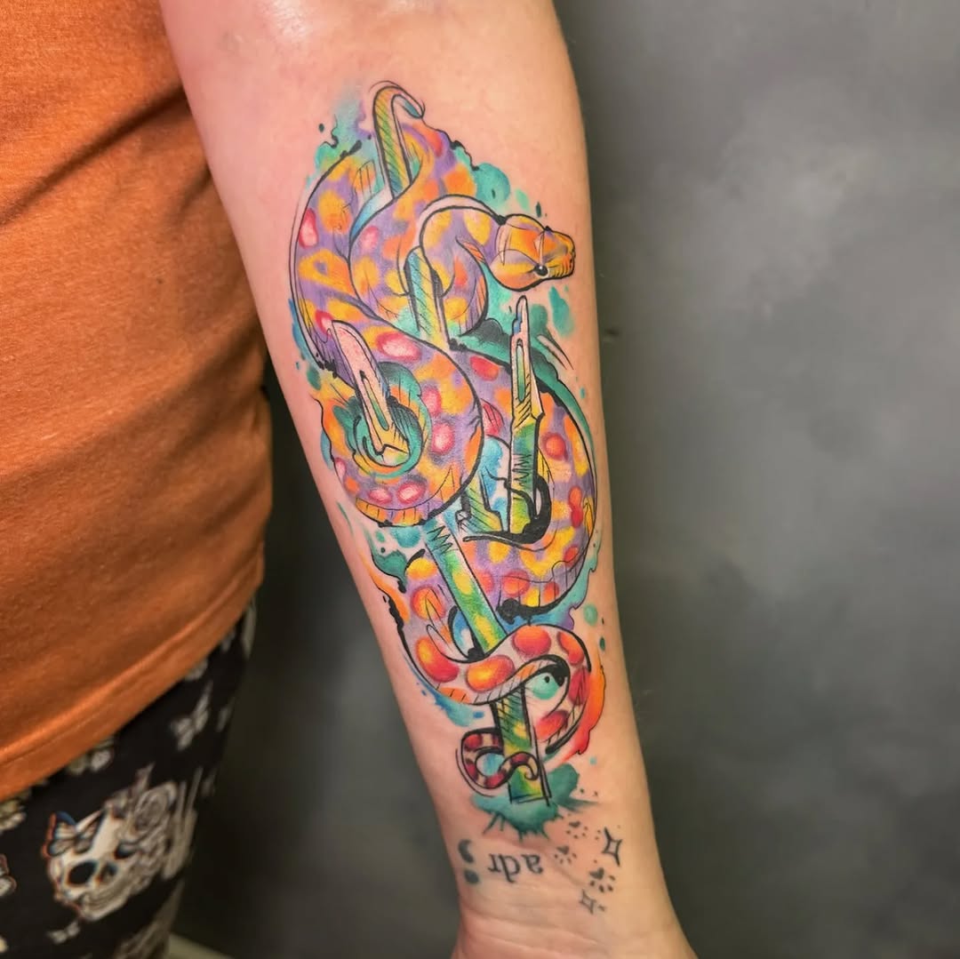 Tattoo by @theswiftstorm — illustrative, watercolor