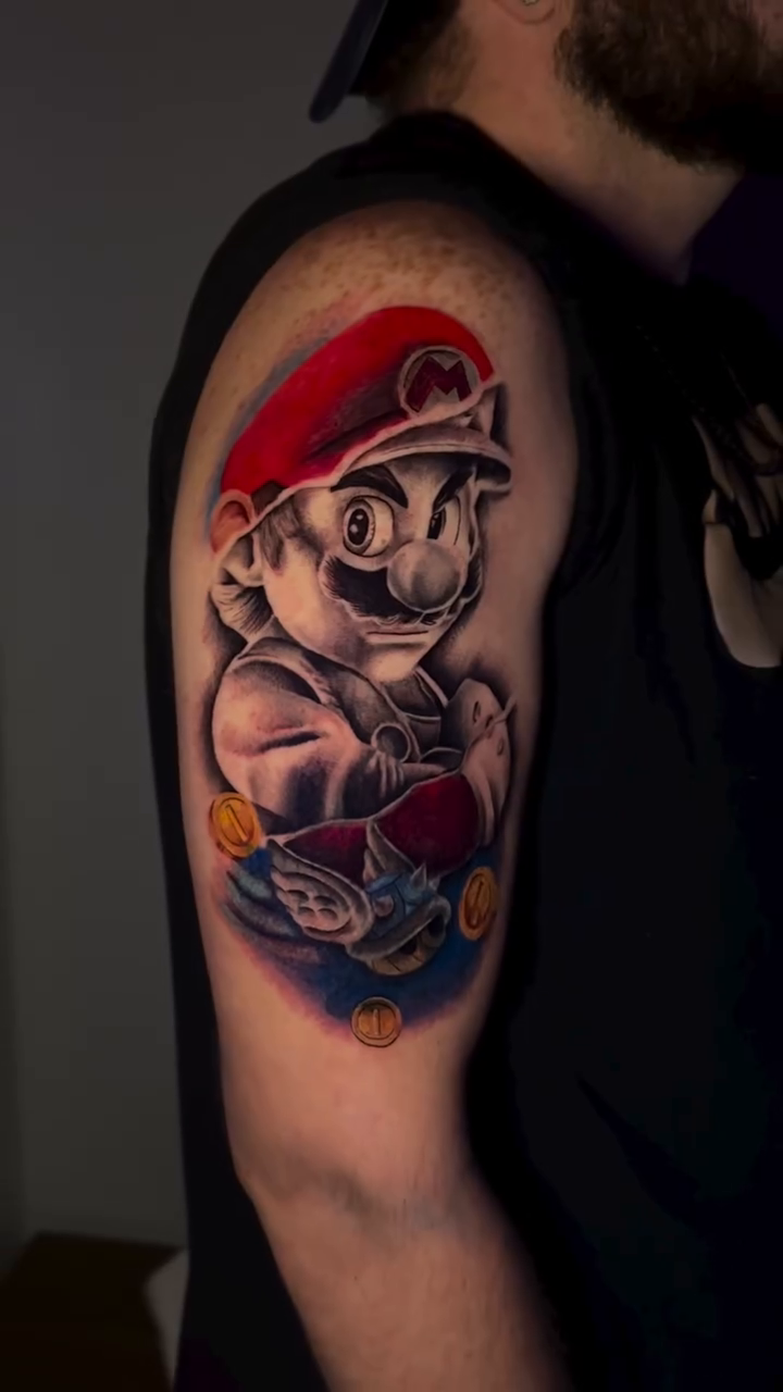 Tattoo by @namboink — illustrative, anime
