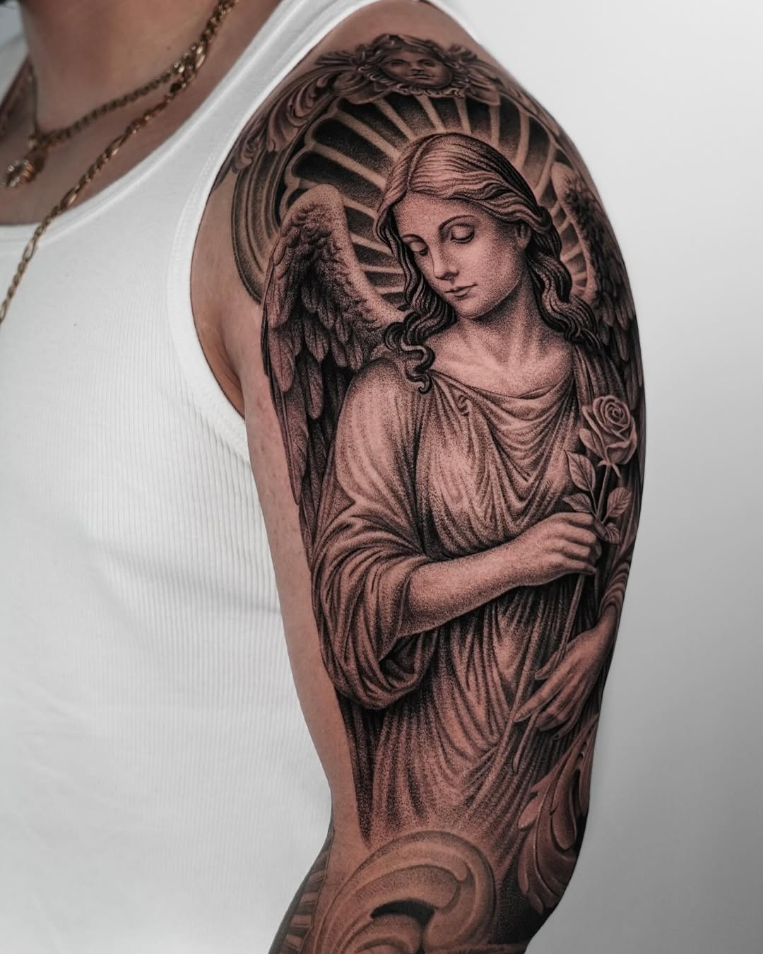 Tattoo by @henry_tatts — realism, black_and_grey